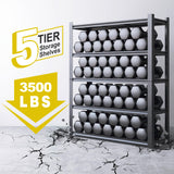 FATIGOS 72''H Garage Shelving Heavy Duty Storage Shelves 3500LBS Metal Garage Storage Shelves Adjustable Metal Shelf, Heavy Duty Storage Rack for Basement Warehouse 24" D x 47" W x 72" H FATIGOS