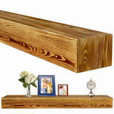 60 Inch Fireplace Mantel, Farmhouse Floating Fireplace Mantle, Wall Mounted Solid Rustic Wood Shelf, with Groove for Better Fireplace Decor and Frame Display (60" W x 8" D x 6" H) cenleoha