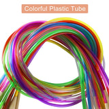 18 Pairs Bamboo Knitting Needles Set, Vancens Circular Wooden Knitting Needles with Colorful Plastic Tube, Small Tools for Weave are Included, 18 Sizes: 2mm - 10mm, 31.5" Length Vancens