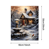 KXBAVPP Bird Snow Scene Paint by Number for Adults Beginner, Christmas 20x16 Inch DIY Adult Paint by Numbers, Winter Adults' Paint-by-Number Kits for Home Wall Decor KXBAVPP