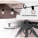 LAUSAINT HOME Outdoor Patio Gazebo with Expansion Bolts, Double Roof Soft top Gazebos Shelter Party Tent with Mosquito Nettings and Privacy Screens for Backyard, Deck, Garden, Lawn (8×8, Khaki) LAUSAINT HOME