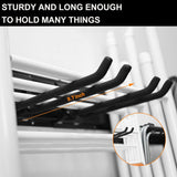 Wallmaster Garage Storage Organization Wall Mount, Garden Tool Rack Organizer Heavy Duty Folding Chair Hangers with 12 Adjustable Hooks 96inch Tracks Max Load 530lb Wallmaster