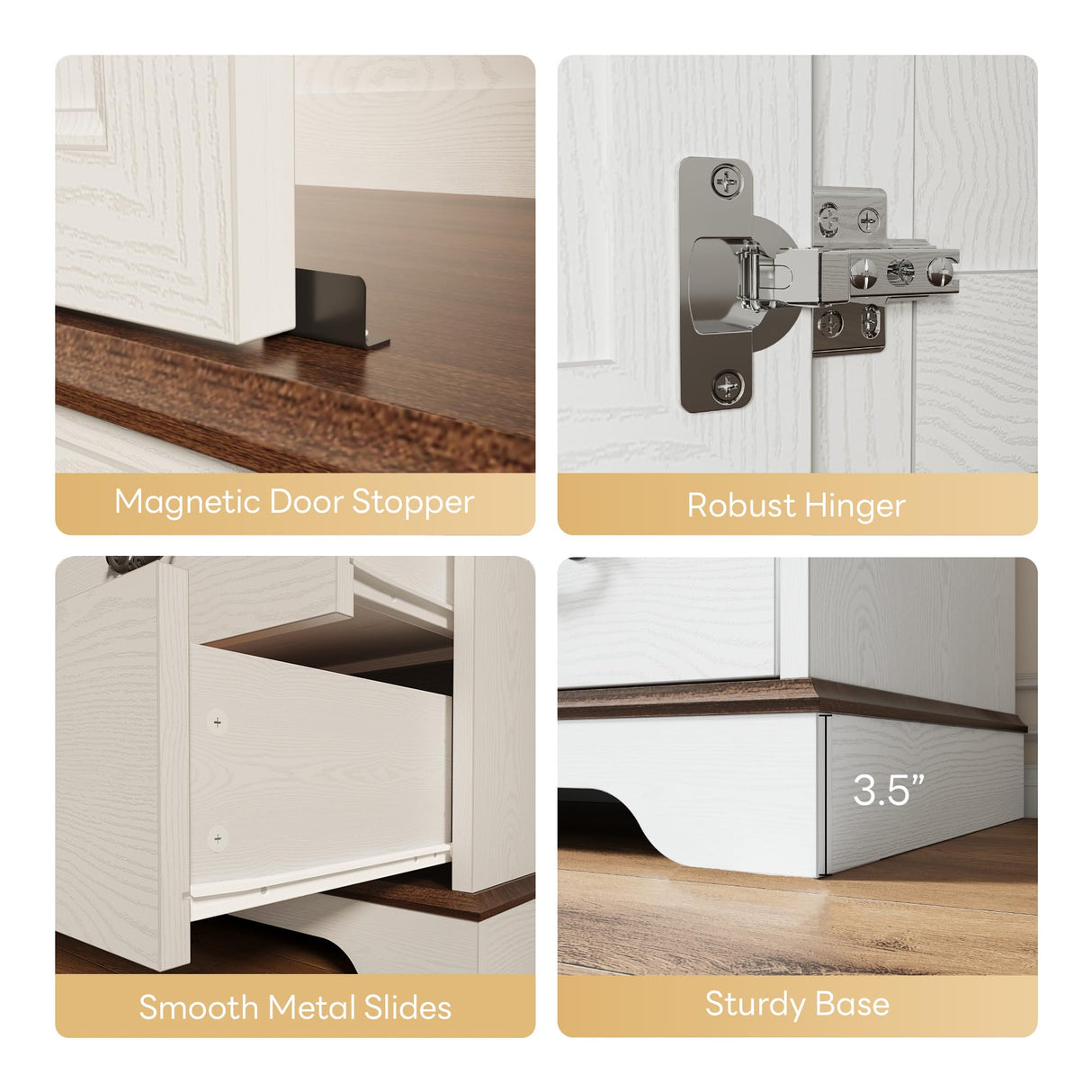 LIKIMIO Armoire Wardrobe Closet with Mirror, 70.1" Wooden Clothing Storage Cabinet with 2 Doors & 2 Drawers, Modern Bedroom Freestanding Wardrobe Combination with Hanging Rod, Cherry with White LIKIMIO