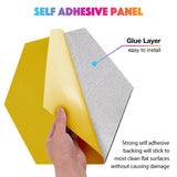 Sonic Acoustics Self-Adhesive 12 Pack Hexagon Acoustic Panels, 14" X 12" X 0.4" High Density Sound Absorbing Panels Sound Proof Insulation Beveled Edge Studio Treatment Tiles-White Sonic Acoustics