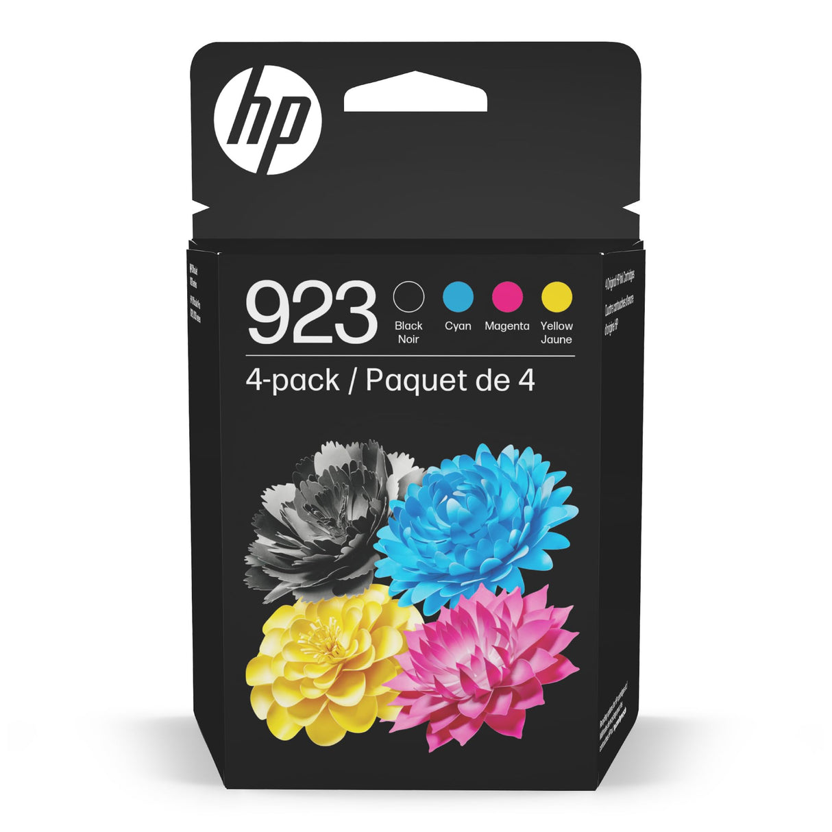HP 923 Black, Cyan, Magenta, Yellow Ink Cartridges (4-Pack) | Works OfficeJet 8120 Series, OfficeJet Pro 8130 Series | Eligible for Instant Ink | 6C3Y6LN HP