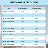 COSHOMER 36in x 84in 5-Panel Sliding Glass Barn Door with 6.6ft Hardware Kit Included, Easy Assembly with Pre-Drilled Holes, Waterproof, Frosted Glass for Bathroom-Fit Max Opening 34in x 82in, White COSHOMER