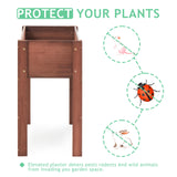 31x31x16 inch Raised Garden Bed with Legs, Elevated Wooden Planter Box for Outdoor Plants Flowers Fruits Vegetable Herb Growing Mederla