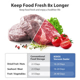 KOIOS Vacuum Sealer Machine, Automatic Food Sealer with Cutter, Dry & Moist Modes, Compact Design Powerful Suction Air Sealing System with 10 Sealing Bags & Air Suction Hose KOIOS