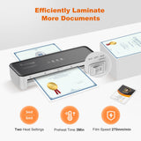 Bonsaii Laminator Machine, 9 Inch Laminators Machine with 50 Laminating Sheets, Laminator with Never Jam Technology for Doc/Posters/Photo, Simple Convenient for Home, Office and School - L418-C Grey bonsaii