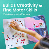 Princess Sticker Book Activity for Kids, A Magical World by Cupkin, Toddler Airplane Travel Essentials, 500+ Stickers for Kids 12 Scenes + Coloring Book Pages, Princess Gift, Crafts Ages 2-8 CUPKIN