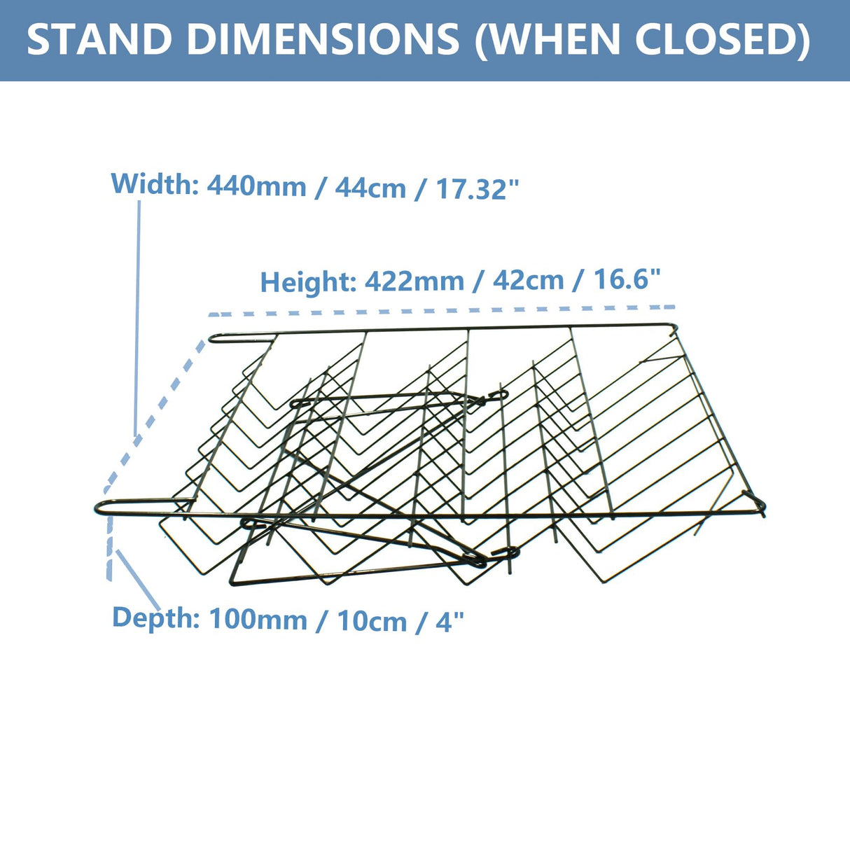 NEESEEYEE Wire Magazine Rack with 4 Open Tiers Book Signing Rack Tabletop Display Stand Holds Both Magazines and Brochures Display Rack Wire - Black NEESEEYEE