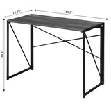 Convenience Concepts Xtra Folding Desk, Charcoal Gray/Black Convenience Concepts