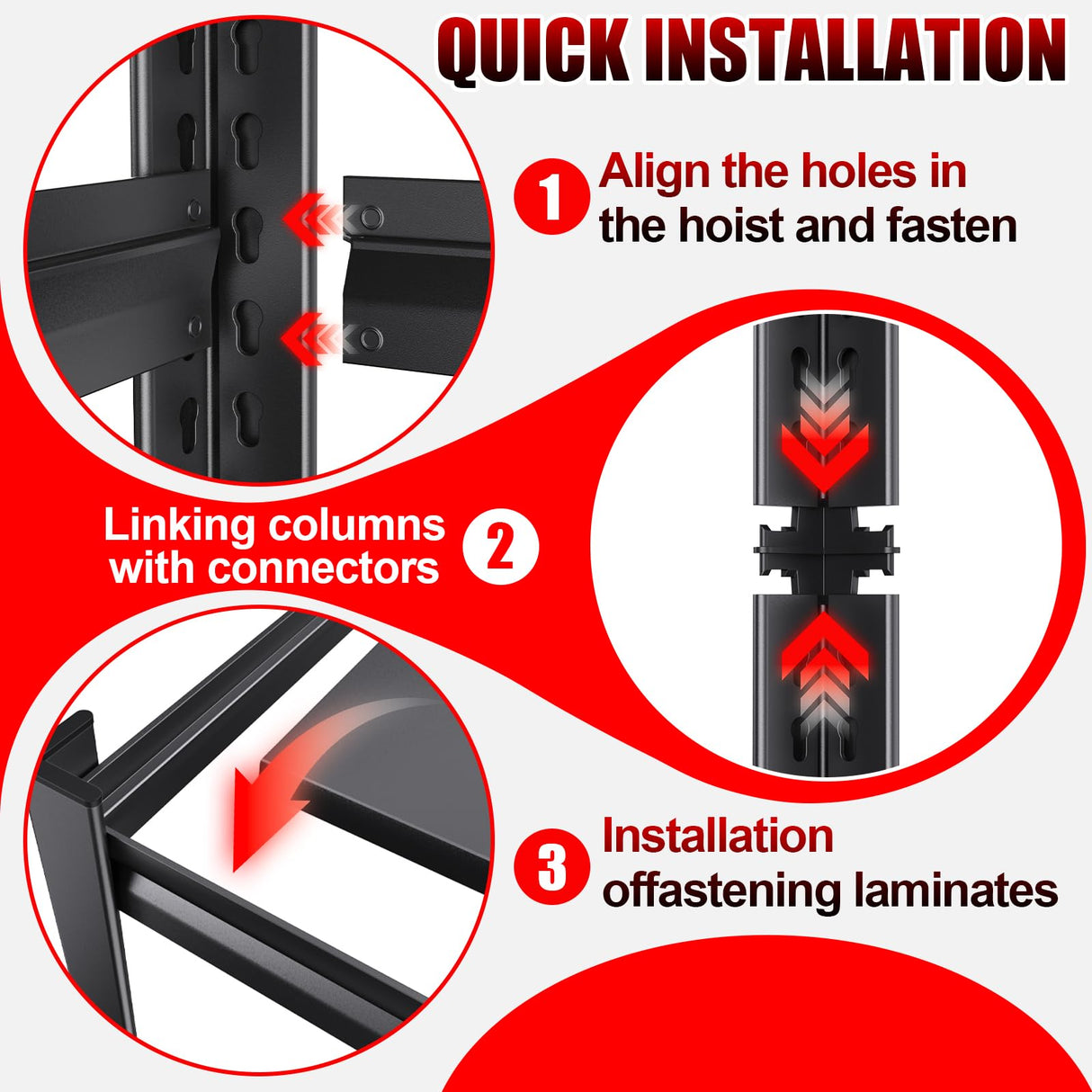 ZZXCBB Garage Shelving Heavy Duty, Adjustable 5-Tier Garage Shelves,3500LBS Metal Storage Shelves,Shelving Unit and Utility Storage Rack for Basement,Easy Assembly,Black 72''H x 59.1''W x 19.7''D ZZXCBB