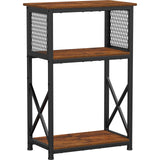 Snughome Fish Tank Stand, 10 Gallon Aquarium Stand with Storage, 3 Tier Heavy Metal Fish Tank Stand Fish Tank Shelf 20.47''L×11.42''W×30.91''H, Rustic Brown Snughome