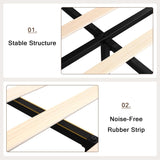 Einhomn King Upholstered Bed Frame with Headboard, Button Tufted Linen Bed Base, Platform Bed with Wood Slat, Heavy Duty, Easy Assembly, No Box Spring Needed, White Einhomn