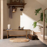 HOKYHOKY Reclaimed Solid Wood Bench, 55" Farmhouse Entryway Bench for Hallway, Kitchen, Dining, Bedroom, Narrow Indoor Bench with Rustic Charm HOKYHOKY