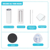 JKGTKC 50pack 20oz skinny straight sublimation tumblers blank stainless steel heat press cup with Lid,Individually Box,silicone base Polymer Coating for Heat Transfer (50pack) JKGTKC