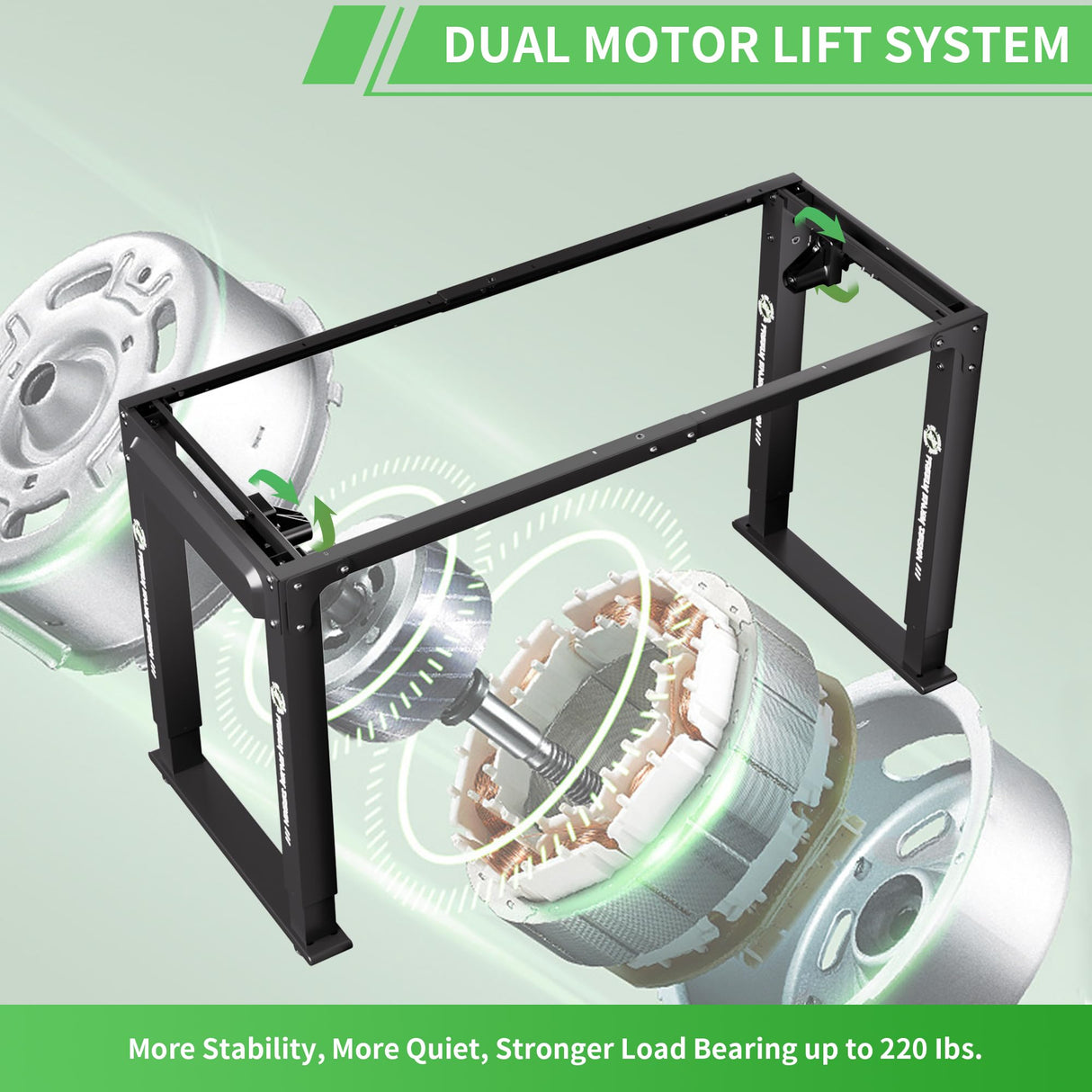 Klobel X-Win Electric Height Adjustable Standing Desk, 71" x 31.5" Inch 4-Leg Ergonomic Sit to Stand Desk, Powerful Dual Motor Work Desk with Locking Klobel
