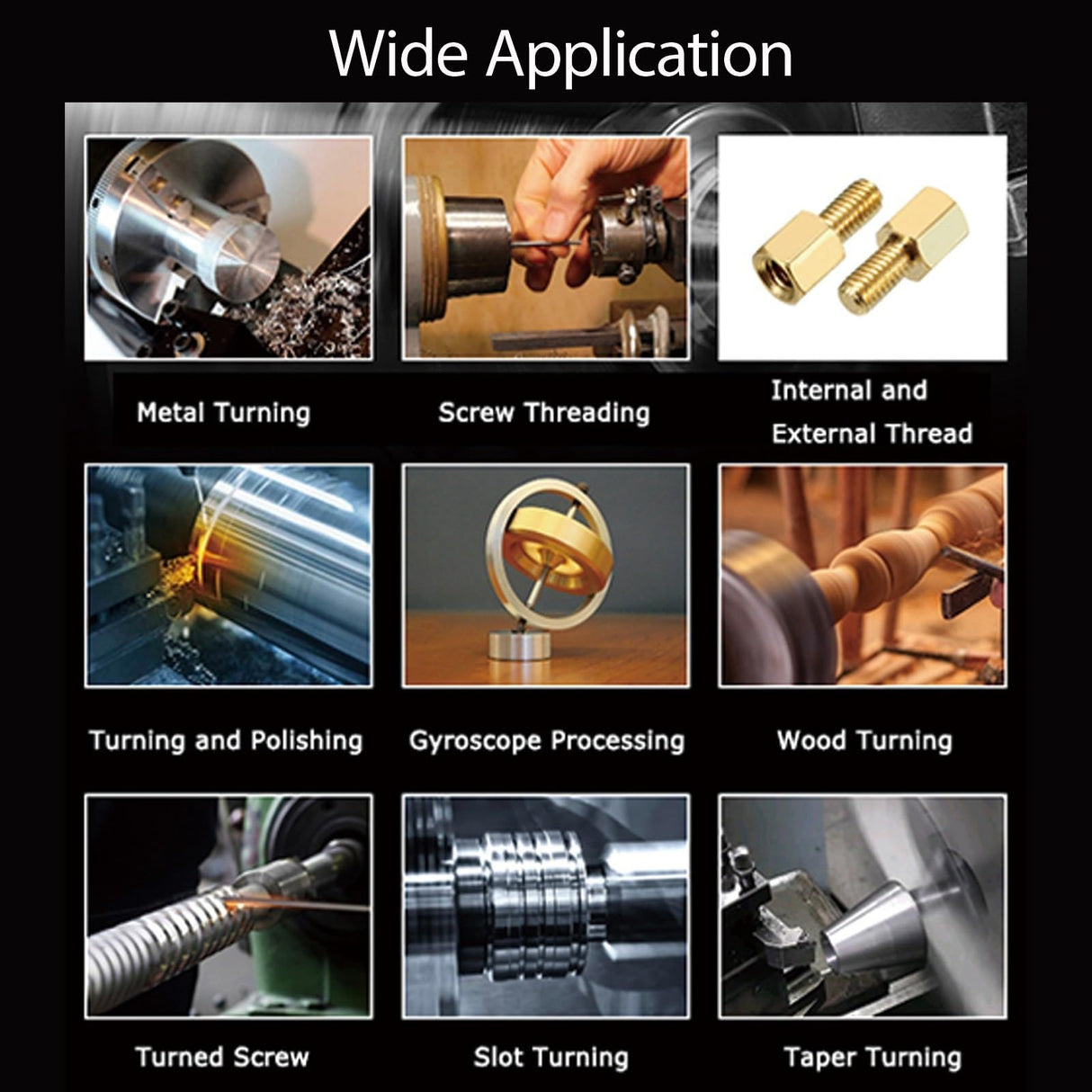 BEILOCKERY Mini Metal Lathe CJ0618 Metric Thread 750W Benchtop Precision Metal Wood Horizontal Lathe 0-2500rpm Variable Speed 7"*14" 110V for Teaching and Production BEILOCKERY