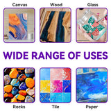 OPHIR Metallic Acrylic Pouring Paint Set,3.8OZ/Bottle,Premixed Metallic Pour Paint Gold,Silver,Copper,Bronze,High Flow Water-Based Acrylic Pour Paint Supplies for Pouring on Canvas,Wood,Rocks,6 Colors OPHIR