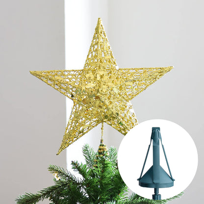 Christmas Tree Topper Holder,Universal Twist On Tree Topper Supporter,Christmas Tree Topper Stabilizer Fits All Base Tree Types (Green)