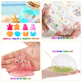 Slime Supplies Kit, 135 Pack Slime Making Kit 30 Crystal Slime, Glitter Jars, Charms, Sugar Paper, Foam Beads, Fishbowl Beads, Toy Cups, Slices, Air Dry Clay and Tools for Kids Girls by WINLIP WINLIP