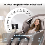 Titan 4D Ultima | Black | Massage Chair | Full Body Air Bag Massage | Zero Gravity Reclining | SL-Track 4D Massage | Foot Roller | Touchscreen Controller | Space Saving Technology Titan
