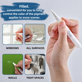 XTIIEED Fillable Touch Up Paint Pen, Refillable Paint Brush Pens, Touch up paint pens for walls - Wood Floors, Windows, Furniture, Kitchen Cabinet, Suitable for Any Repair(3 Pack) XTIIEED