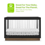 Delta Children James Acrylic 4-in-1 Convertible Crib - Greenguard Gold Certified, Midnight Grey/Acorn Delta Children