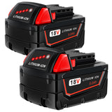 Worthmah 2 Pack 5.0Ah 18V Lithium Replacement Batteries Replacement for Milwaukee M18 Battery, Perfectly Compatible with Milwaukee 18-Volt Original Charger Worthmah