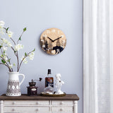 NIKKY HOME Cabin Bear Wall Clock Silent Non Ticking - 12 Inch Battery Operated Rustic Farmhouse Wooden Forest Wildlife Mountain Lodge Decor Art NIKKY HOME