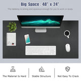 Computer Desk Home Office Desk 48”W x 24”D Gaming Desk Corner Writing Black Large Student Art Modren Simple Style PC Wood and Metal Desk Workstation for Small Space, Black BestOffice