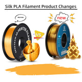 Geeetech Silk PLA Filament 1.75mm for 3D Printer , Metal-Like Shiny Consumable 1kg (2.2lbs) 1 Spool, Dimensional Accuracy +/- 0.03 mm, Silk Gold Geeetech
