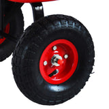 ZeHuoGe Outdoor Sport Wagon All Terrain Pulling w/Removable Wooden Side Panels Air Tires Big Foot Panel Wagon 330 lbs. Weight Capacity Sturdy All Steel Wagon Bed ZeHuoGe