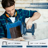 Cordless 18 Gauge Brad Nailer for Makita 18V LXT Battery, 2 in 1 Electric Stapler Nailer with 500 Nails and 500 Staples, Dual Protection Design, for Home Improvement, Woodworking (No Battery) LEZZYRUCK