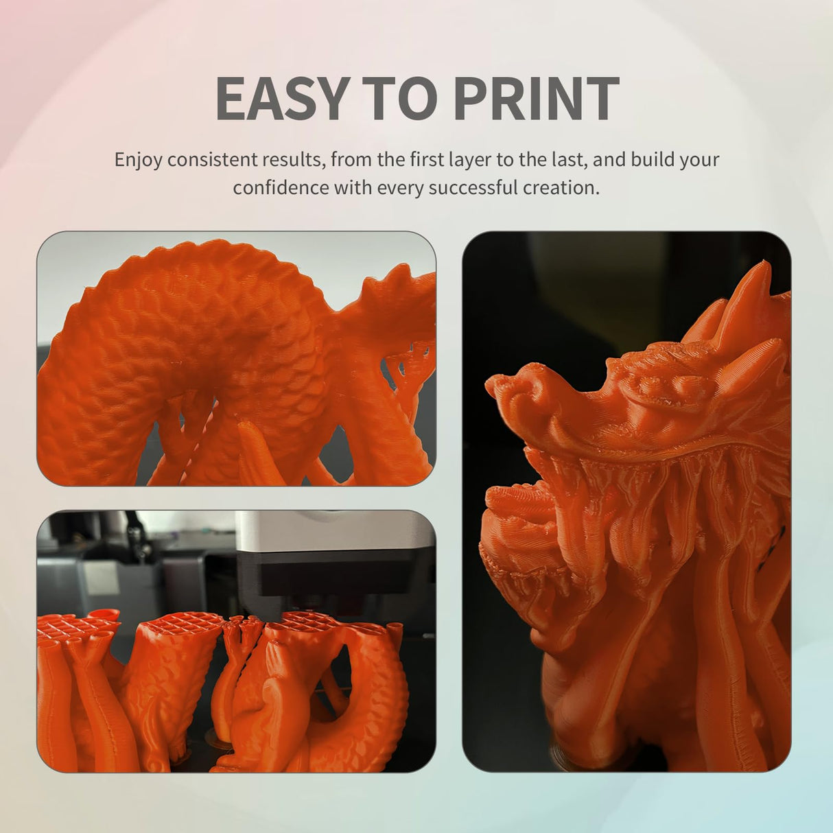 OVERTURE Easy PLA 1.75mm 3D Printer Filament, 1kg PLA Cardboard Spool (2.2lbs), Dimensional Accuracy +/- 0.02mm, Fit Most FDM Printer (Easy Natural) OVERTURE