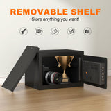 STEELIST 0.8 Cubic Fireproof Waterproof Safe, Security Digital Box with Removable Shelf, Cash Box for Home, Fireproof Safe for Documents, Jewelry, Gun, Valuables, Safety Box, Black STEELIST