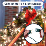 PREXTEX 200 Count Clear Christmas Tree Lights - 40 ft Warm Fairy String Lights with Green Wire - Indoor and Outdoor Mini Light for Christmas, Holiday Decorations, Trees, Fences, Patios and More PREXTEX