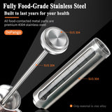 DePango Meat Injector, Stainless Steel Marinade Injector Flavor Syringe Kit with 2-oz Measurement Window for Smoker Food BBQ Grill, Cooking Turkey Chicken Steak Beef Brisket Pork-Chops, 3 Meat Needles DePango