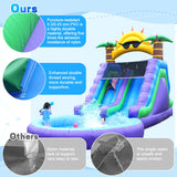 26FT Inflatable Water Slide for Kids Adults /100% PVC Commercial Bounce House Water Slide with Blower, Bigger Splash Pool, for Backyard, Park or Commercial Use,26x13x12ft Inflantteble