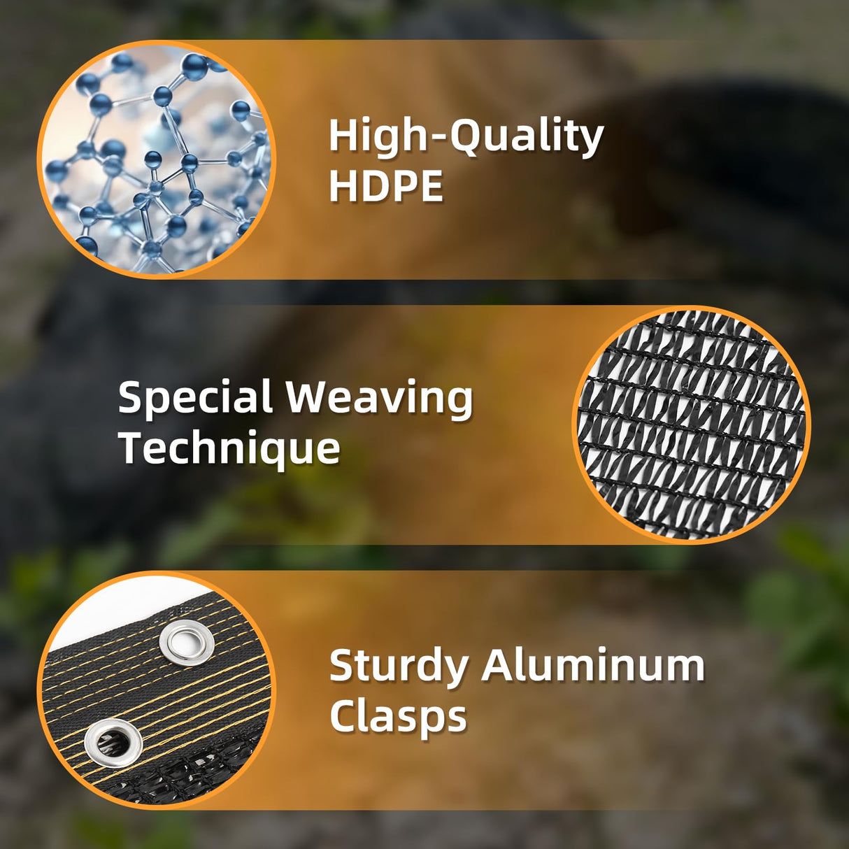 BELLEBILL 50% Shade Cloth, 6.5x16.5FT Sun Shade Cover Net Mesh Tarp with Grommets for Greenhouse, Plant, Garden, Patio, Pergola, Sun Shade Canopy Black BELLEBILL