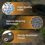 BELLEBILL 50% Shade Cloth, 6.5x16.5FT Sun Shade Cover Net Mesh Tarp with Grommets for Greenhouse, Plant, Garden, Patio, Pergola, Sun Shade Canopy Black BELLEBILL