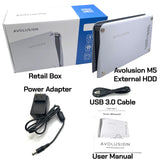 Avolusion PRO-M5 Series 8TB USB 3.0 External Gaming Hard Drive for PS5 Game Console (White, Metal Case) - 2 Year Warranty (Renewed) Avolusion