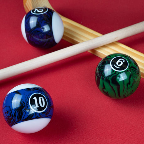 Billmart Billiard Balls Set 16 Pool Table Balls (Black Marble Premium) Billmart
