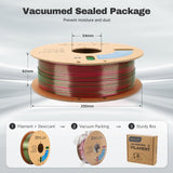 3DHoJor Silk PLA Filament 1.75mm Red Green Dual Color PLA 3D Printer Filament 2 in 1 Coextrusion 1KG Spool(2.2lbs) 3D Printing Filament Dimensional Accuracy +/- 0.03mm Fits for Most FDM 3D Printers 3DHoJor