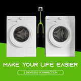 GEARit 3 Prong Dryer Y- Splitter 30 Amp NEMA 10-30P to (2) NEMA 10-30R Receptacle - STW 10AWG 3C Power Cord Adapter for Multiple Outlet Dryer Outlet and EV Charger - 2.2 Feet GearIT