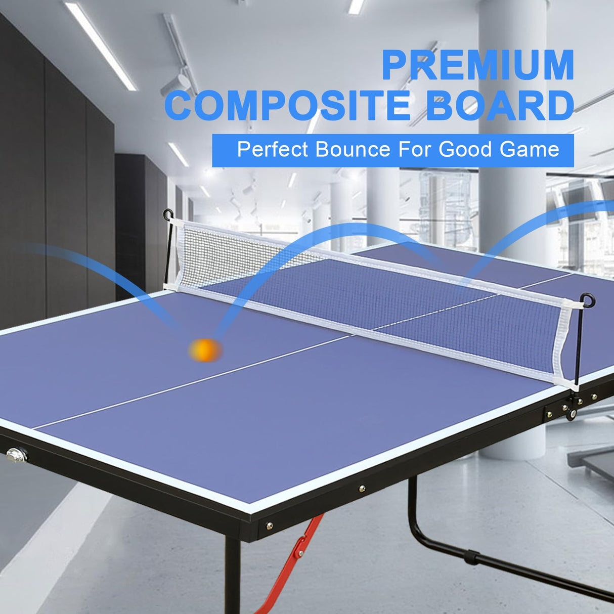 Generic Ping Pong Table Foldable & Portable Table Tennis Table Set for Indoor & Outdoor Games with Net, 2 Paddles and 3 Balls Generic