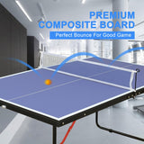 Generic Ping Pong Table Foldable & Portable Table Tennis Table Set for Indoor & Outdoor Games with Net, 2 Paddles and 3 Balls Generic
