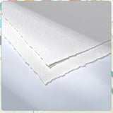 50 Sheets Deckled Edge Paper 4 x 6inch, 160 GSM Handmade Paper Rough/Textured Watercolor Paper for Wedding Invitations, Cards, Crafts Prudiut