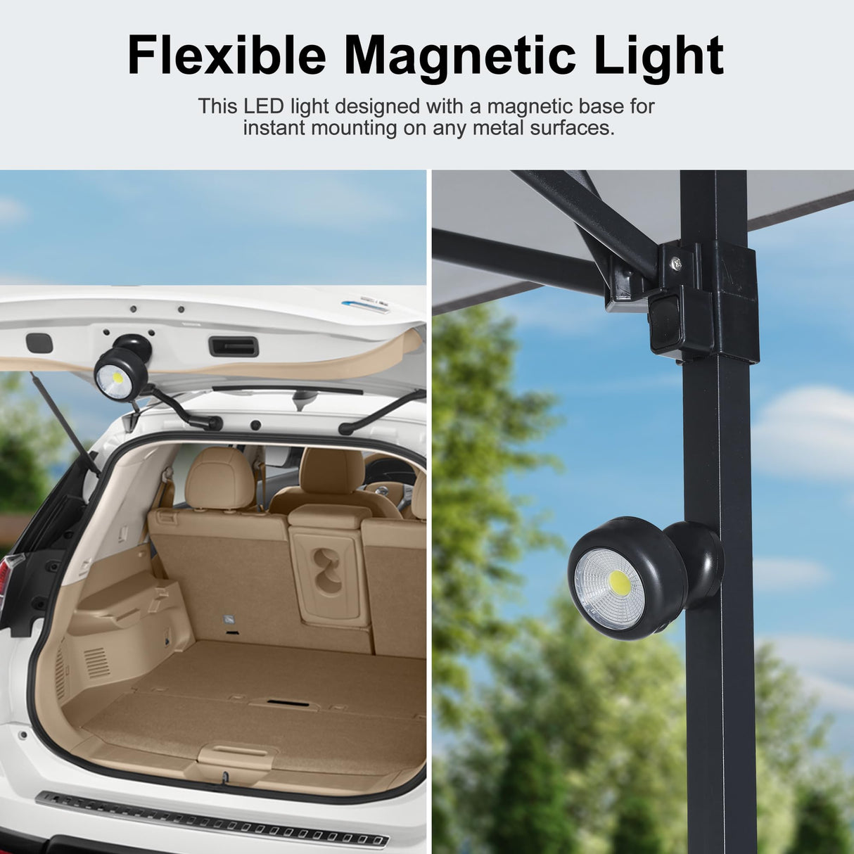 ABCCANOPY 8'x 5' Foldable Grill Gazebo Canopy - Outdoor BBQ Gazebo Shelter with LED Light and Pouch, Patio Canopy Tent for Barbecue and Picnic (Dark Gray) ABCCANOPY